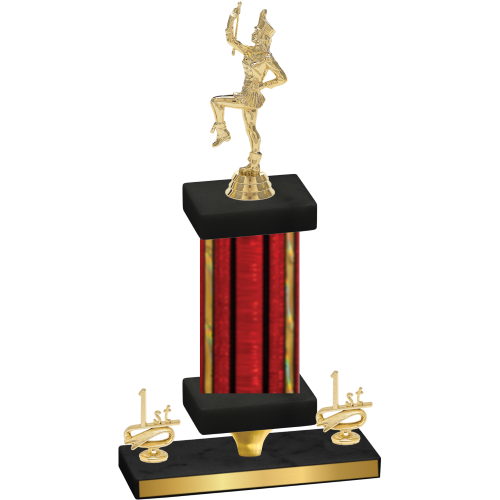 Premium Single Red Glacier First Place Majorette Trophy