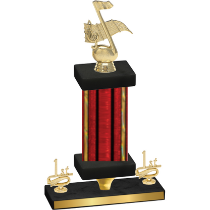 Premium Single Red Glacier First Place Music Trophy