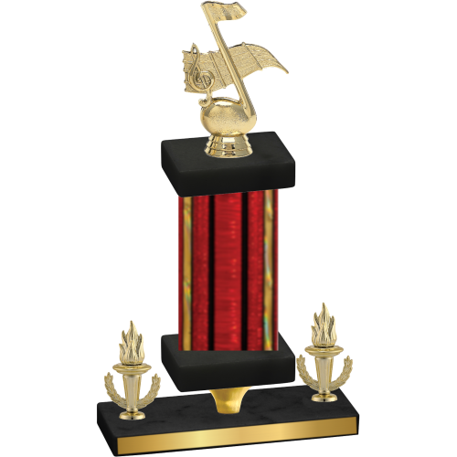 Premium Single Red Glacier Victory Music Trophy