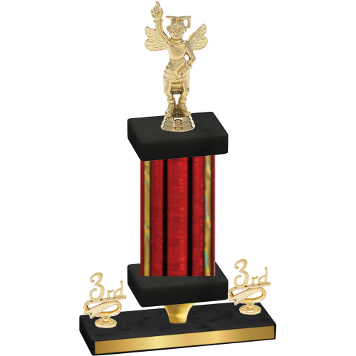 Premium Single Red Glacier Third Place Academics Trophy