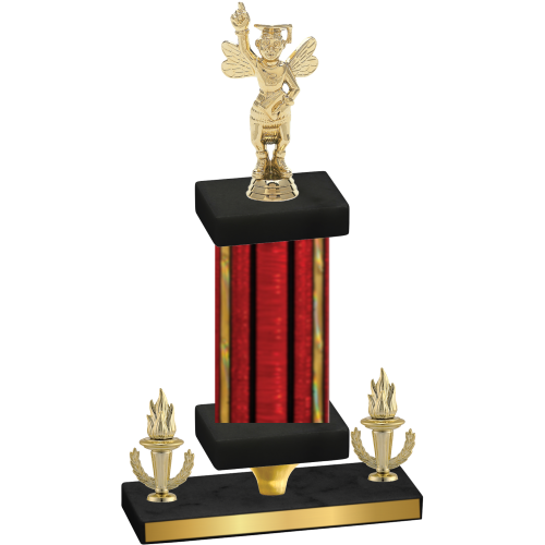 Premium Single Red Glacier Victory Academics Trophy