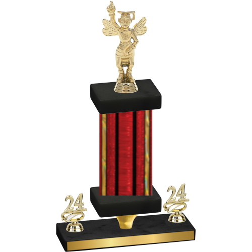 Premium Single Red Glacier Year Academics Trophy