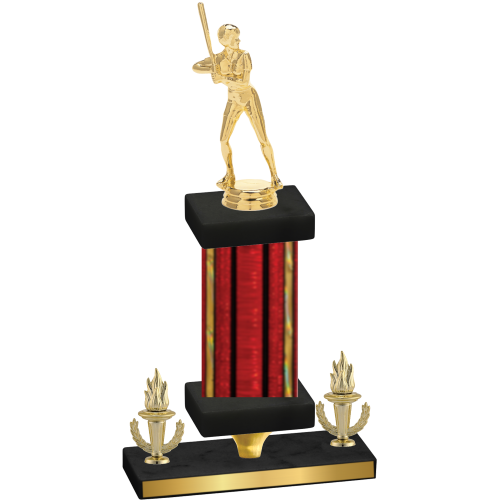 Premium Single Red Glacier Victory Softball Trophy