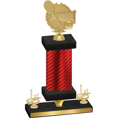 Premium Single Red Carbon Fiber First Place Tennis Trophy