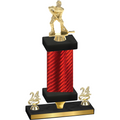Premium Single Red Carbon Fiber Year Hockey Trophy