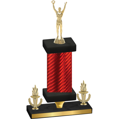 Premium Single Red Carbon Fiber Victory Victory Trophy