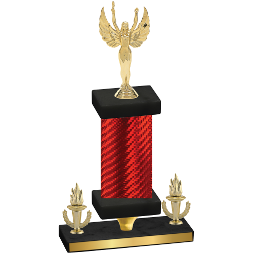 Premium Single Red Carbon Fiber Victory Victory Trophy