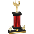 Premium Single Red Carbon Fiber Year Victory Trophy