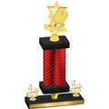 Premium Single Red Carbon Fiber Fourth Place Pickleball Trophy