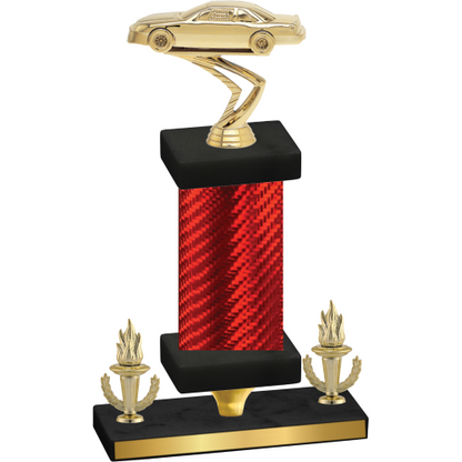 Premium Single Red Carbon Fiber Victory Cars Trophy