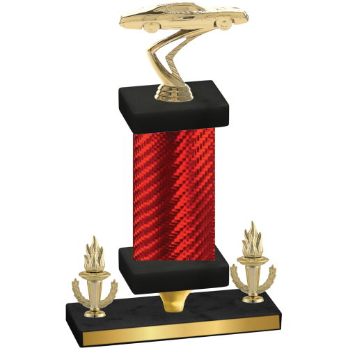 Premium Single Red Carbon Fiber Victory Cars Trophy