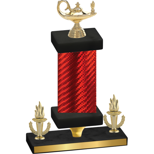 Premium Single Red Carbon Fiber Victory Academics Trophy