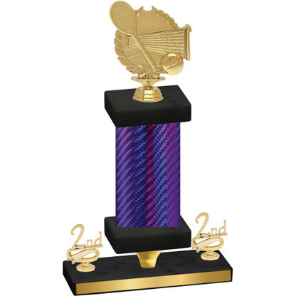 Premium Single Purple Carbon Fiber Second Place Tennis Trophy