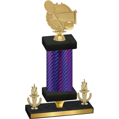 Premium Single Purple Carbon Fiber Victory Tennis Trophy