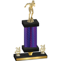 Premium Single Purple Carbon Fiber Year Swimming Trophy