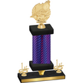 Premium Single Purple Carbon Fiber First Place Swimming Trophy