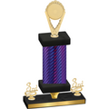 Premium Single Purple Carbon Fiber Third Place Insert Trophy