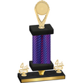 Premium Single Purple Carbon Fiber Fourth Place Insert Trophy