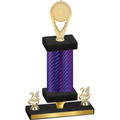 Premium Single Purple Carbon Fiber Year Insert Trophy
