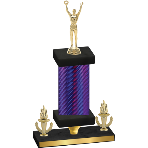 Premium Single Purple Carbon Fiber Victory Victory Trophy