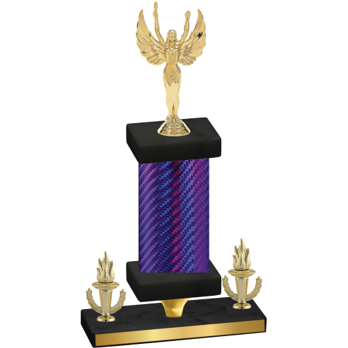 Premium Single Purple Carbon Fiber Victory Victory Trophy