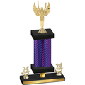 Premium Single Purple Carbon Fiber Year Victory Trophy