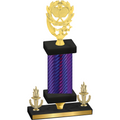Premium Single Purple Carbon Fiber Victory Pickleball Trophy