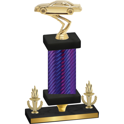 Premium Single Purple Carbon Fiber Victory Cars Trophy