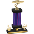 Premium Single Purple Carbon Fiber Second Place Cars Trophy