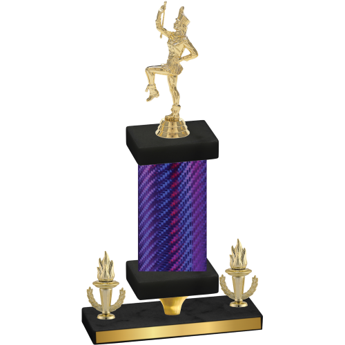 Premium Single Purple Carbon Fiber Victory Majorette Trophy