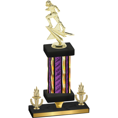 Premium Single Purple Glacier Victory Football Trophy