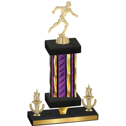 Premium Single Purple Glacier Victory Running Trophy