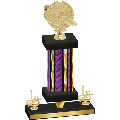 Premium Single Purple Glacier First Place Running Trophy