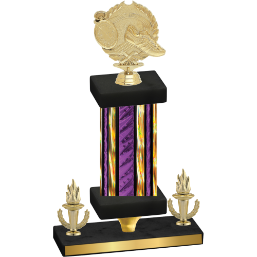 Premium Single Purple Glacier Victory Running Trophy