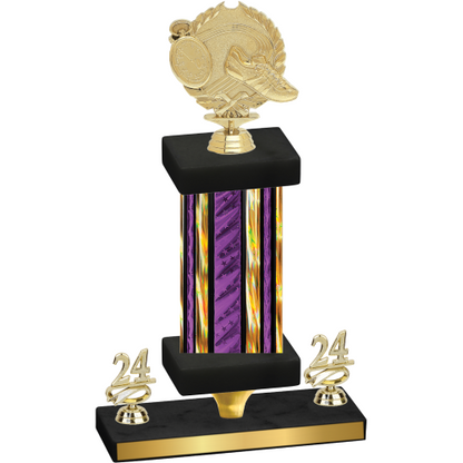 Premium Single Purple Glacier Year Running Trophy