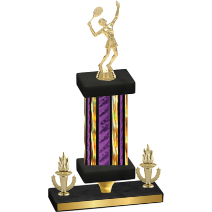 Premium Single Purple Glacier Victory Tennis Trophy