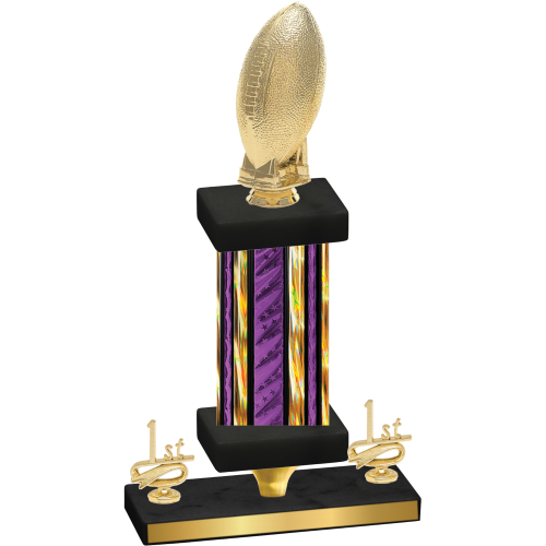 Premium Single Purple Glacier First Place Football Trophy