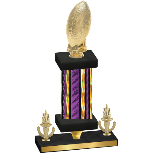 Premium Single Purple Glacier Victory Football Trophy