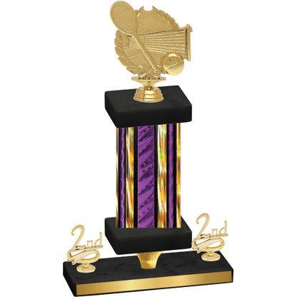 Premium Single Purple Glacier Second Place Tennis Trophy