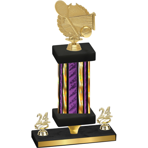 Premium Single Purple Glacier Year Tennis Trophy