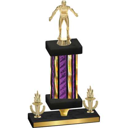 Premium Single Purple Glacier Victory Wrestling Trophy