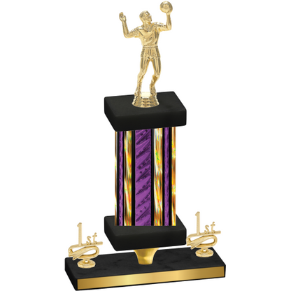 Premium Single Purple Glacier First Place Volleyball Trophy