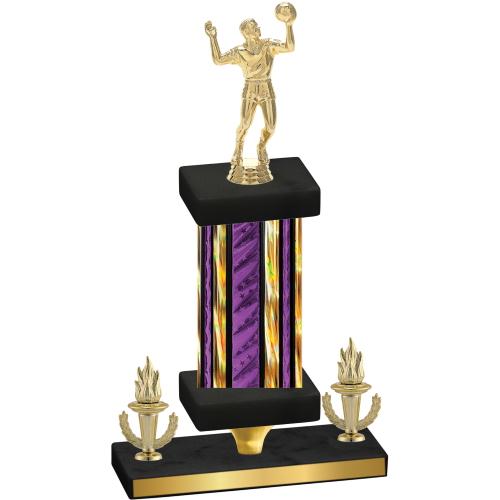 Premium Single Purple Glacier Victory Volleyball Trophy