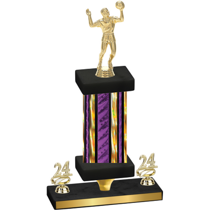 Premium Single Purple Glacier Year Volleyball Trophy