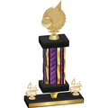 Premium Single Purple Glacier Fourth Place Volleyball Trophy