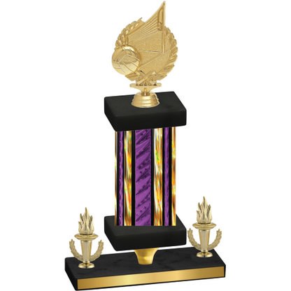 Premium Single Purple Glacier Victory Volleyball Trophy