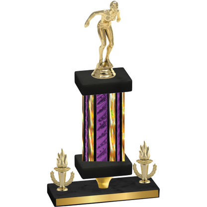 Premium Single Purple Glacier Victory Tennis Trophy