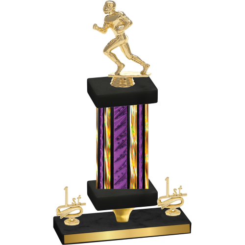 Premium Single Purple Glacier First Place Football Trophy