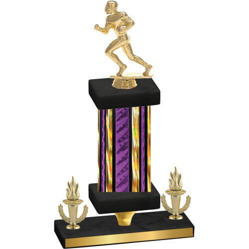 Premium Single Purple Glacier Victory Football Trophy