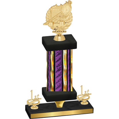 Premium Single Purple Glacier First Place Swimming Trophy